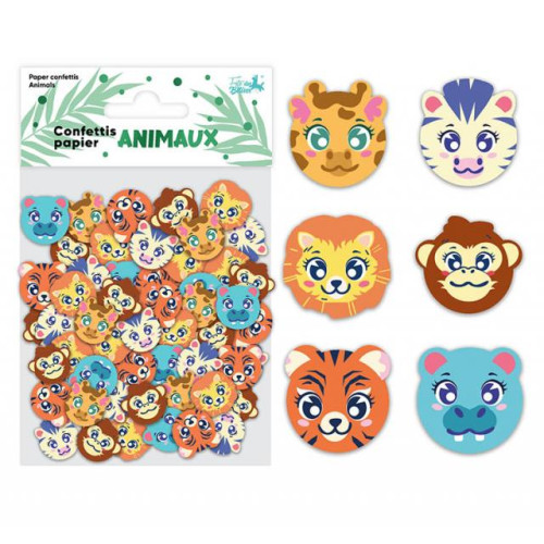 SACHET CONFETTIS ANIMAUX