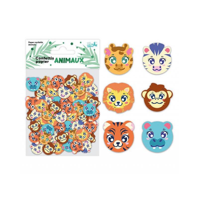 SACHET CONFETTIS ANIMAUX