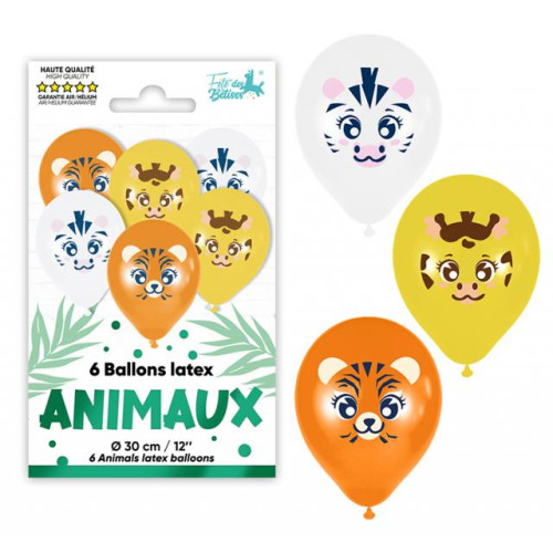 SACHET DE BALLONS X6 ANIMAUX