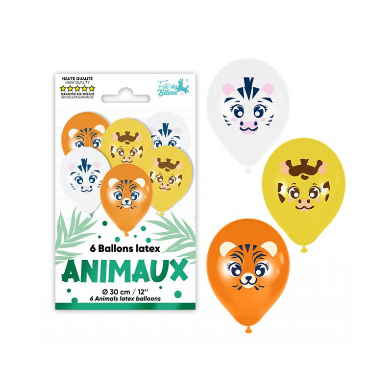 SACHET DE BALLONS X6 ANIMAUX