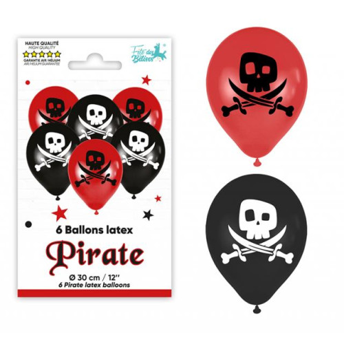 SACHET DE BALLONS X6 PIRATE