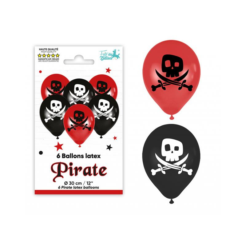 SACHET DE BALLONS X6 PIRATE