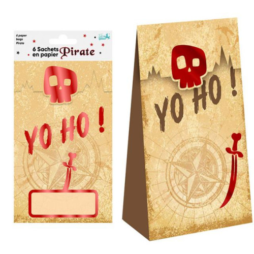 SACHETS EN PAPIER X6 PIRATE