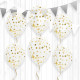 6 BALLONS CONFETTIS OR