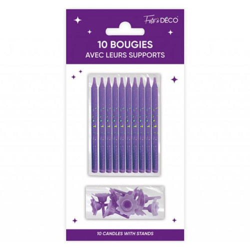 BOUGIES SUPPORTS VIOLET