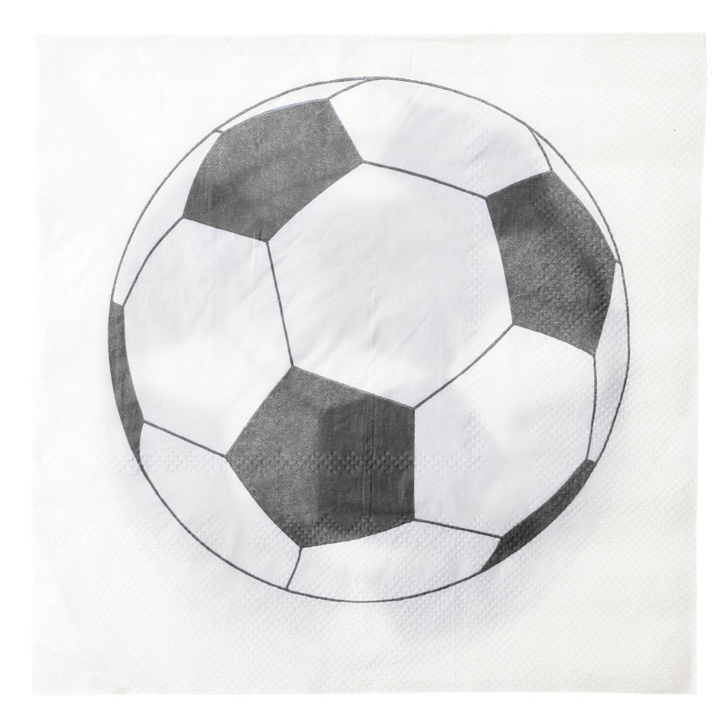 20 SERVIETTES MOTIF FOOT