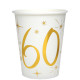 10 GOBELETS AGE 60 ANS OR/BLC