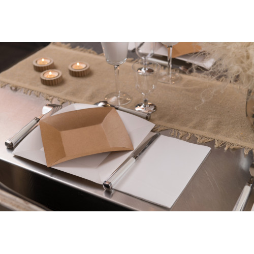 25 SERVIETTES DIAMANT BLANC