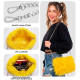 SAC EN PELUCHE LONG JAUNE