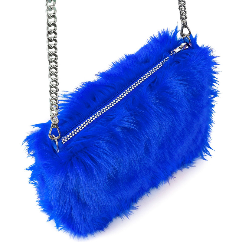 SAC EN PELUCHE LONG BLEU