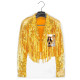 VESTE PAILLETTES FRANGES OR M
