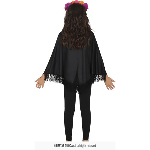 PONCHO JOUR DES MORTS 7/9 ANS