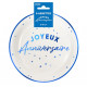 ASSIETTES X 8 BLEU ANNIVERSAIRE