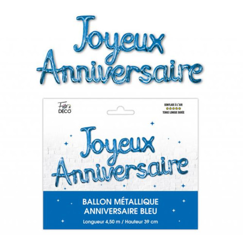 BALLON GUIRLANDE J.ANNIV.BLEU