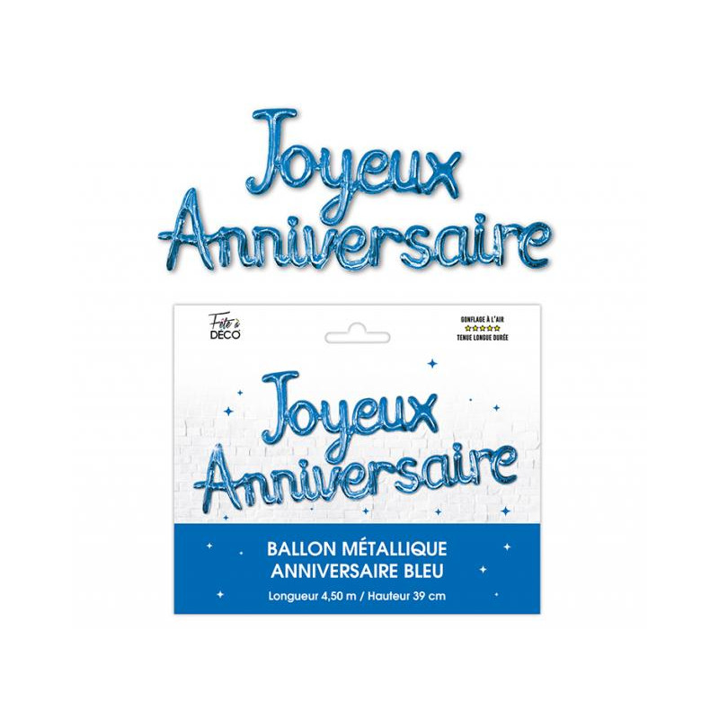 BALLON GUIRLANDE J.ANNIV.BLEU