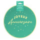 ASSIETTES X 8 VERT ANNIVERSAIRE