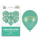 6 BALLONS ANNIVERSAIRE VERT