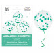 6 BALLONS CONFETTIS VERT