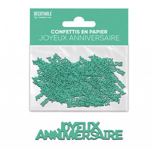 CONFET. TABLE PAPIER JA VERT