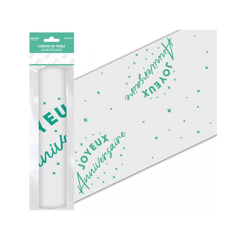 CHEMIN DE TABLE JA VERT
