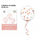 6 BALLONS CONFETTIS ROSE GOLD