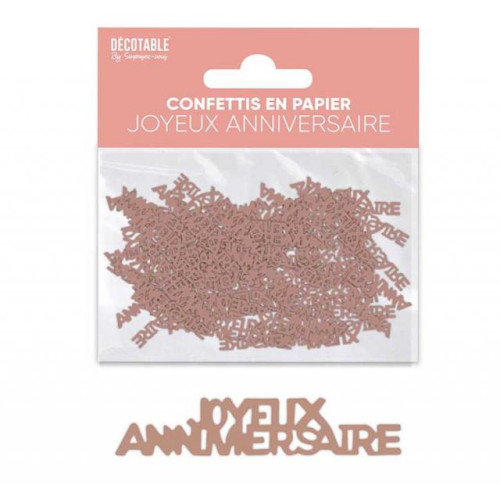 CONFET. TABLE PAPIER JA ROSE GOLD