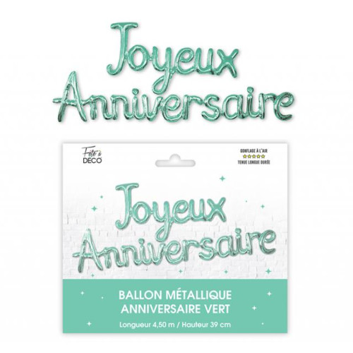 BALLON GUIRLANDE J.ANNIV.VERT