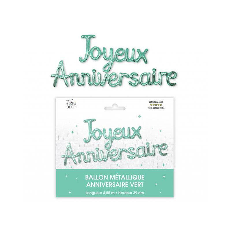 BALLON GUIRLANDE J.ANNIV.VERT