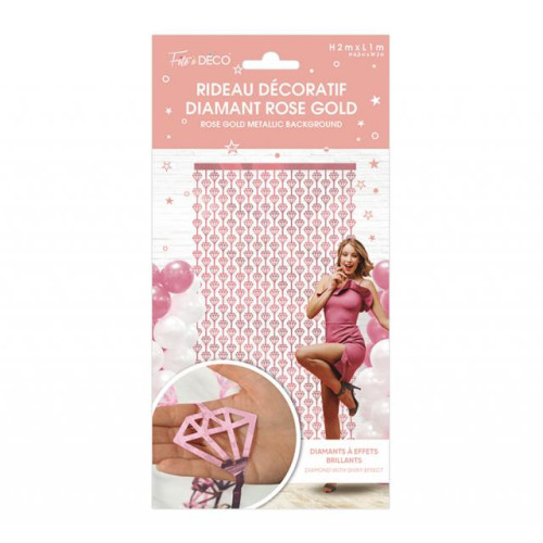 RIDEAU DECO DIAMANT ROSE GOLD