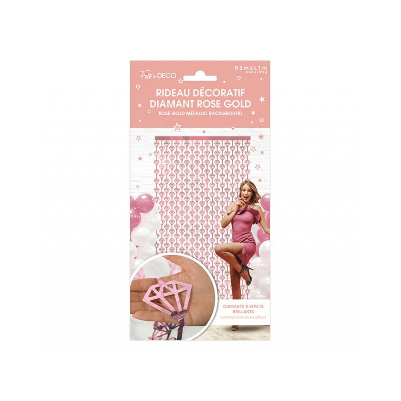 RIDEAU DECO DIAMANT ROSE GOLD