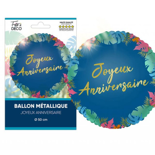 BALLON METAL ROND TROPICAL