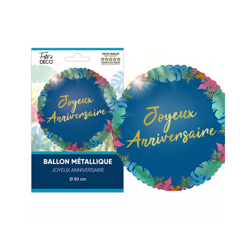 BALLON METAL ROND TROPICAL