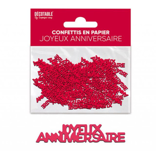 CONFET. TABLE PAPIER JA ROUGE