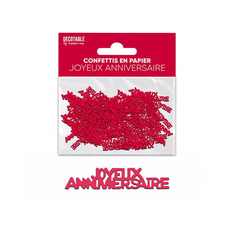 CONFET. TABLE PAPIER JA ROUGE