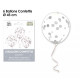 6 BALLONS CONFETTIS ARGENT