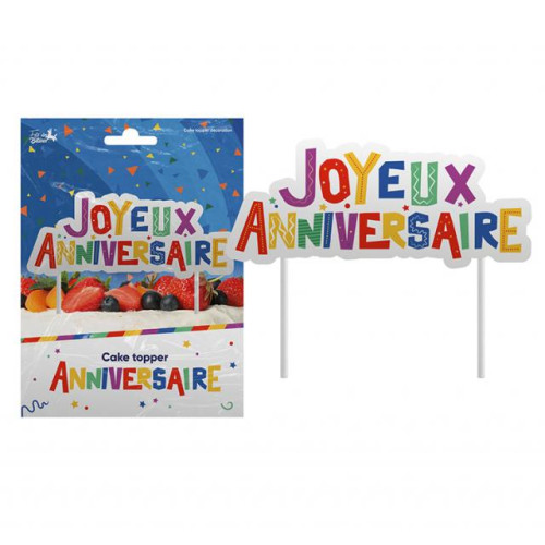 CAKE TOPPER JOYEUX ANNIVERSAIRE