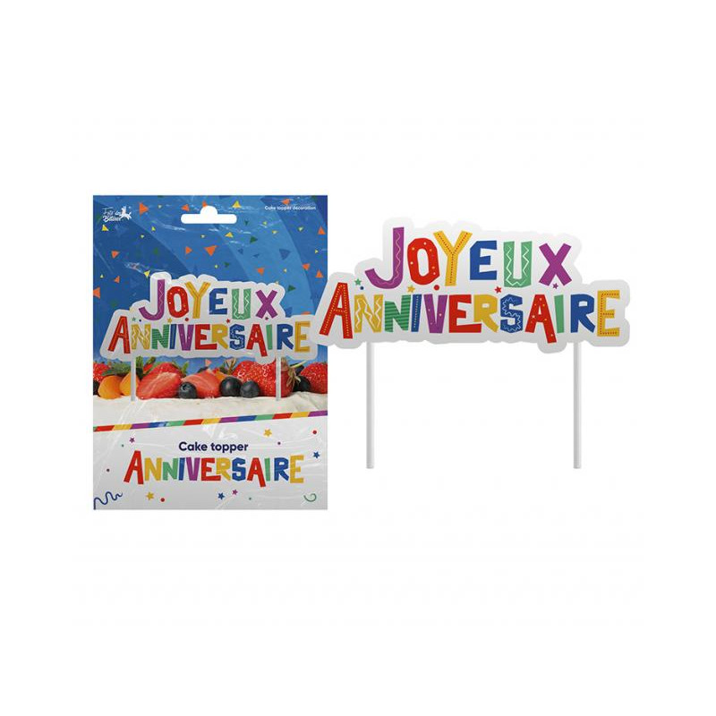 CAKE TOPPER JOYEUX ANNIVERSAIRE