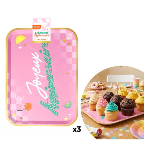 3 PLATEAUX RETRO POP