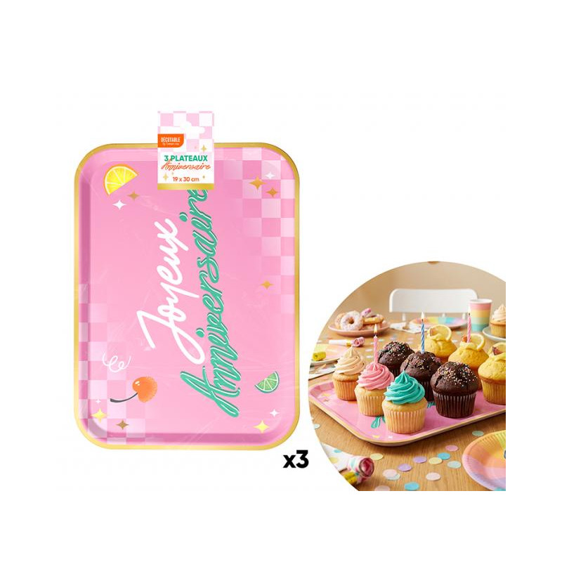 3 PLATEAUX RETRO POP