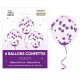6 BALLONS CONFETTIS VIOLET