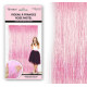 RIDEAU FRANGES METALLIQUE ROSE
