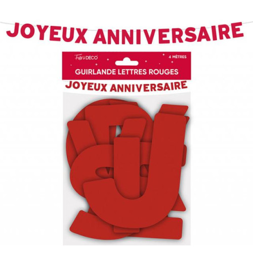 GUIRLANDE LETTRES ANN.ROUGE