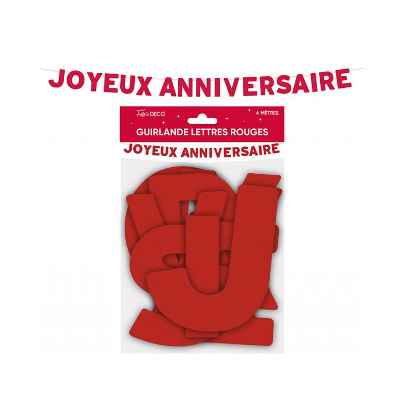 GUIRLANDE LETTRES ANN.ROUGE