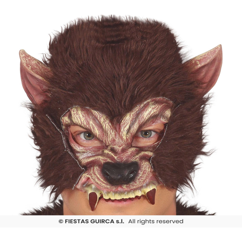 DEMI-MASQUE LOUP-GAROU, LATEX