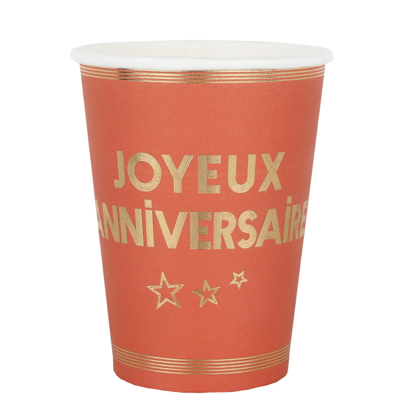 10 GOBELETS STAR JOUR TERRACOTTA