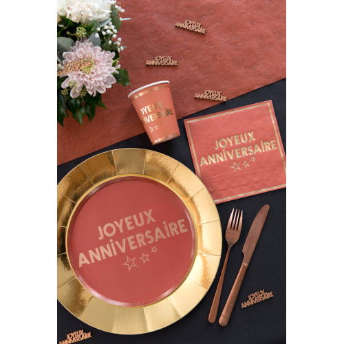 10 SERVIETTES STAR JOUR TERRACOTTA