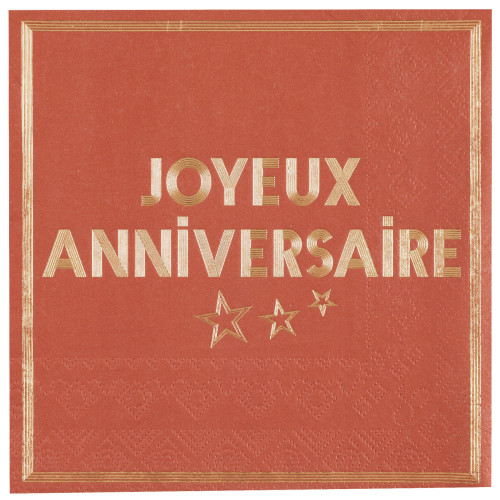 10 SERVIETTES STAR JOUR TERRACOTTA