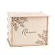 URNE MERCI EN BOIS 30X23.5X23.