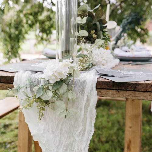 CH.TABLE CHEESECLOTH BLANC
