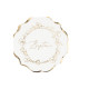 16 SERVIETTES BAPTEME CREME/OR